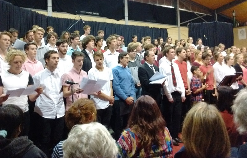 Willunga Waldorf School choir at end-of-year concert.