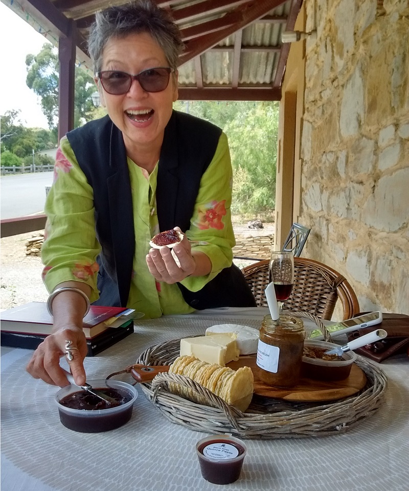Meme Thorne with Black Ninja Quince Paste at the Old Post Office in Willunga, South Australia.