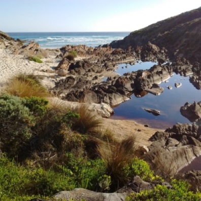 The mouth of the Rocky River in Flinders Chase National Park, Kangaroo Island, Australia.